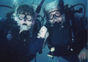 Payne and her husband go scuba diving. 