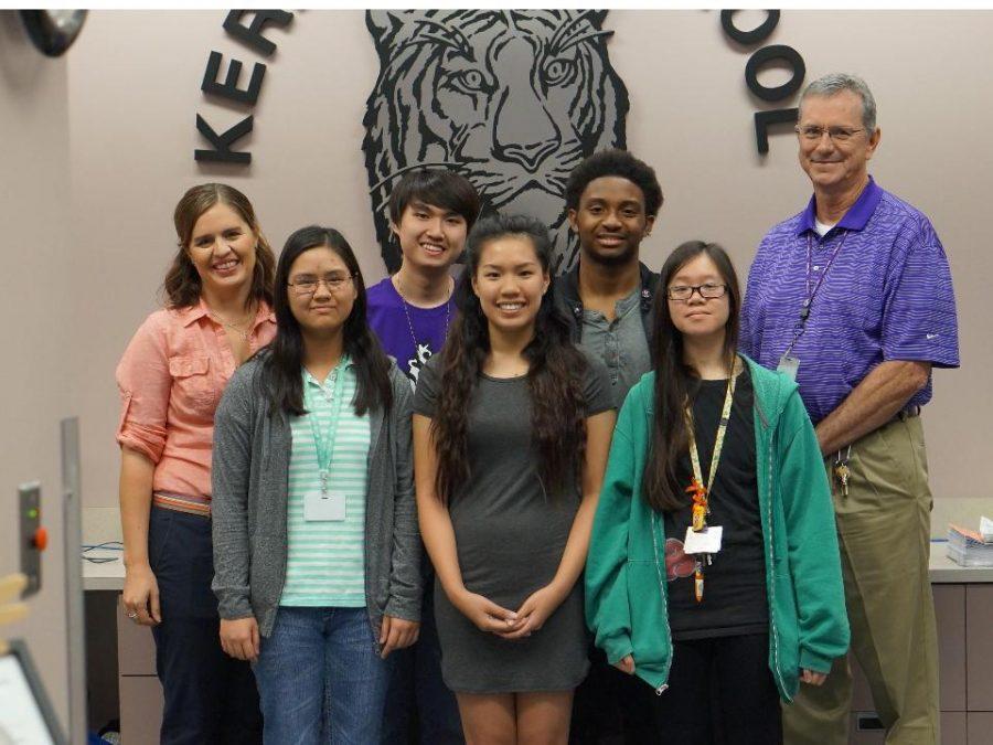 National Merit Commended Scholars Julia Ta, Danny Phan, Nancy Vu, Shanrick Mullings & Nini Nguyen with Mrs. Tones and Mr. Freeman Not pictured: Antony Hoang, early grad Brian Chien