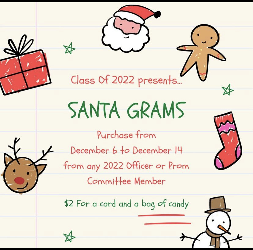 Students+have+the+opportunity+to+buy+Santa+Grams+for+friends%2C+family%2C+or+even+themselves+for+%242.+It+will+include+a+card+and+a+bag+of+candy.+