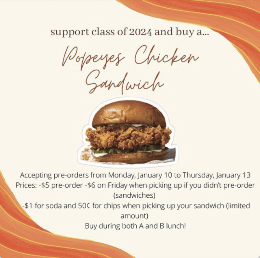 Class of 2024 Sells Chicken Sandwiches