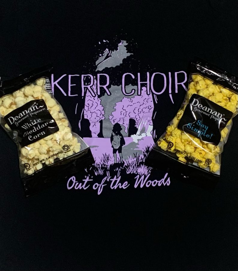 Kerr Choir sells Deanan Gourmet popcorn. Bags come in a small and large size in 8 different flavors.