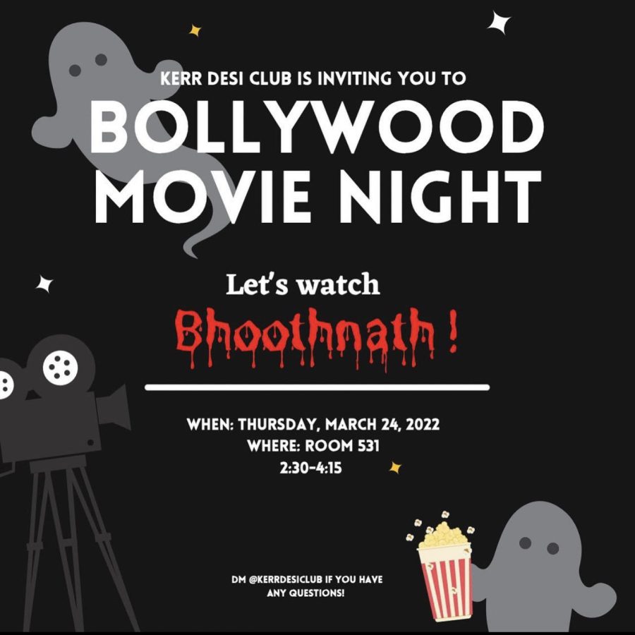 Desi Club Arranges Movie Night Poster