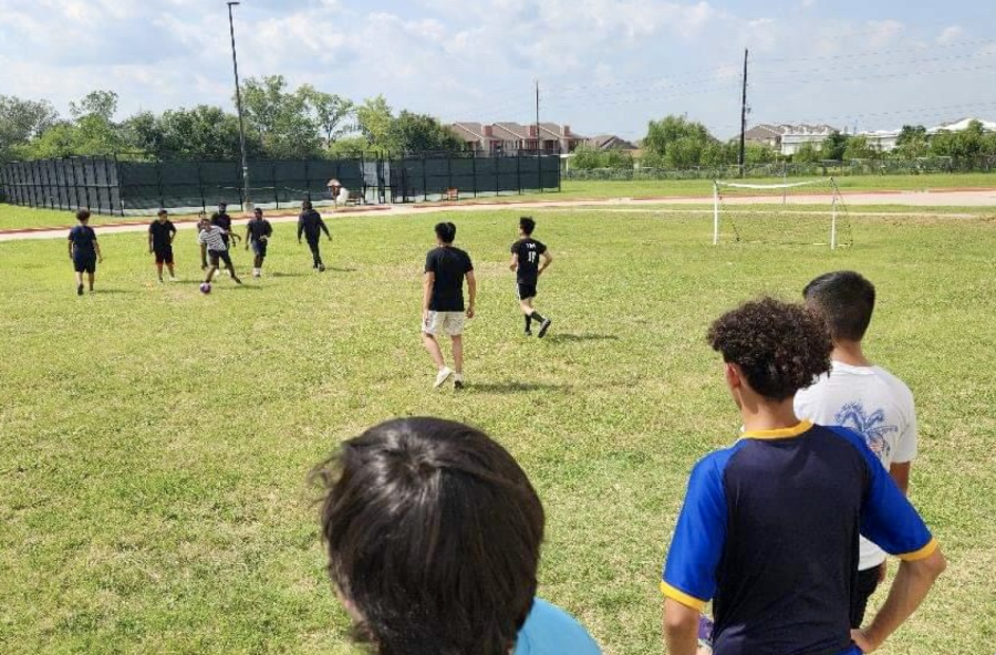 Soccer Practice Great weather for soccer! This weeks soccer club practiced for their upcoming tournaments. The students practice every week and I can really see them improve, Safraz Ali said.