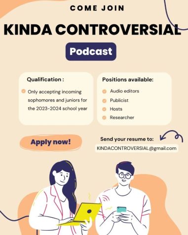 Picture taken from @kindacontroversial on Instagram. The picture contains the qualifications to join the podcast and the positions available. New recruits will be updated on their status no later than January 31st. -@
kindacontroversial