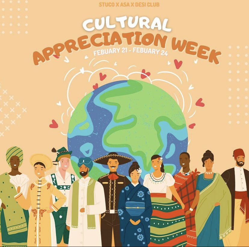 The post made by @kerrstuco on instagram. Desi Club and STUCO also held a Cultural Appreciation Week last year and thought the Multi-Cultural Dance show week would be a great time to do it again.  