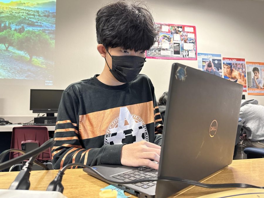 Phuong Nguyen is finishing his English project while in Computer Science.