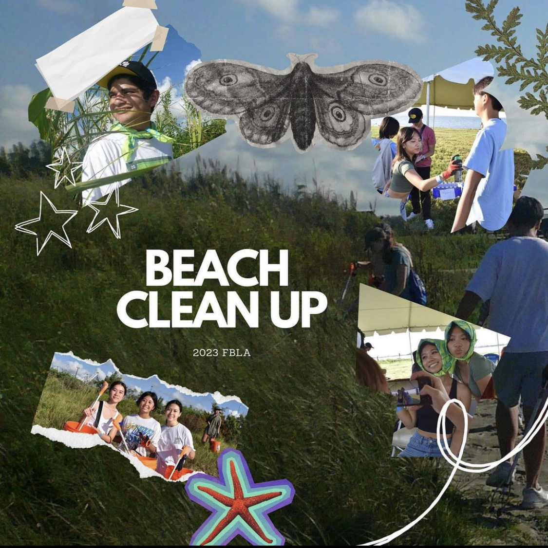 A+picture+of+FBLA+members+at+the+beach+clean+up.