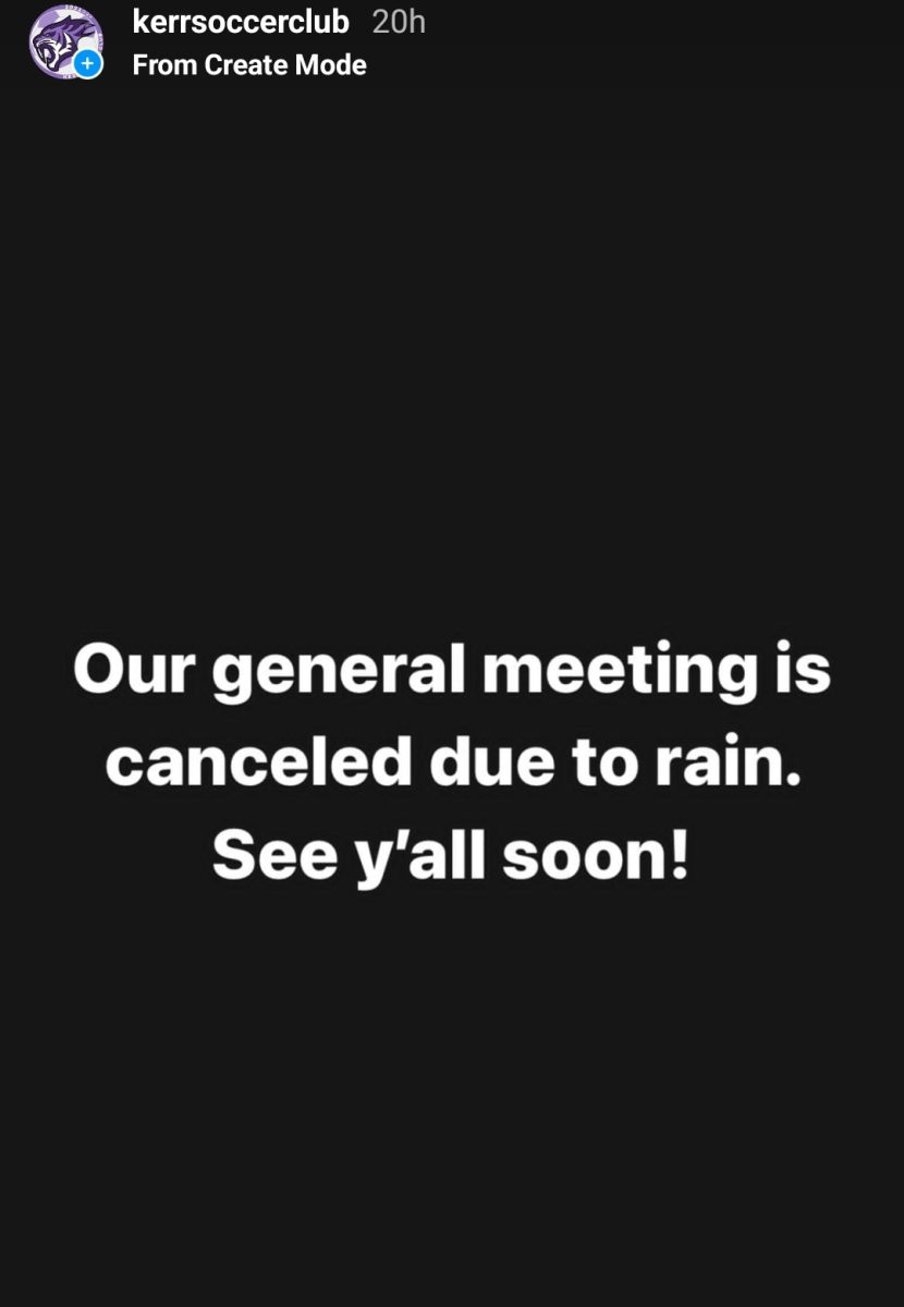 Soccer Cancels Meeting Due to Weather