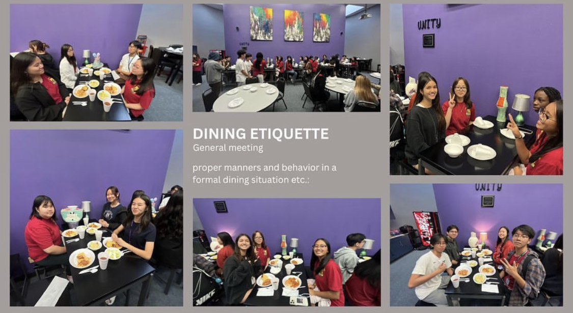 Members+of+FBLA+practicing+dining+etiquette.
