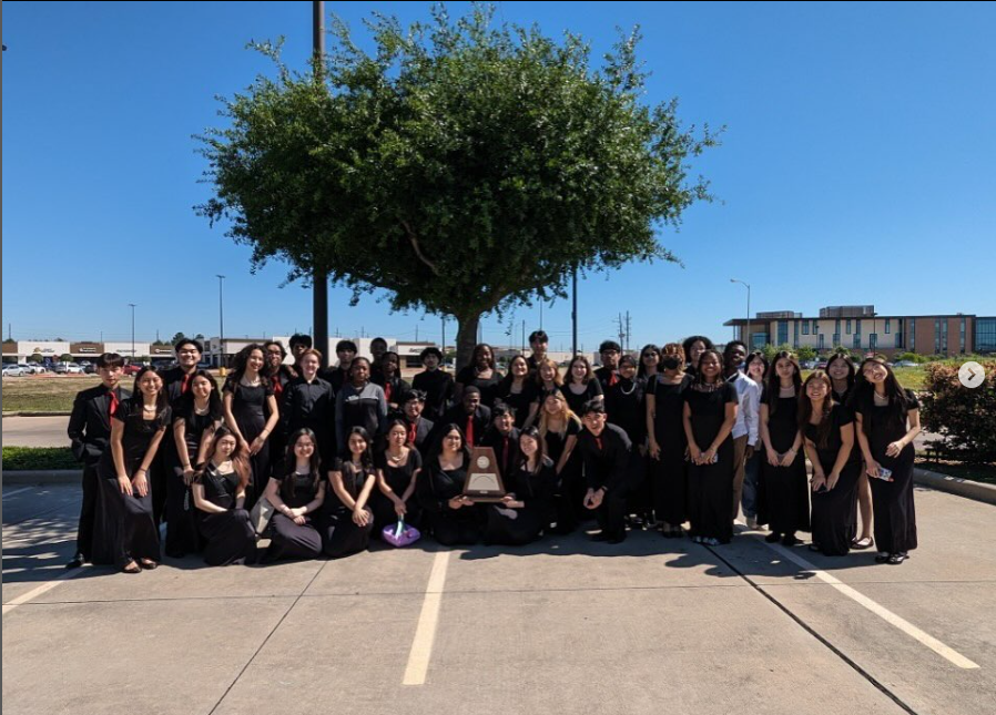 Team Winning. All five divisions of Choir posing for a photo. These include Varsity and Non-Varsity choir members. It is with great pride we share that we made Kerr choir history this year when ALL FIVE of our choirs received SWEEPSTAKES at this past weeks UIL competition! Kerr Choir official Instagram said. 