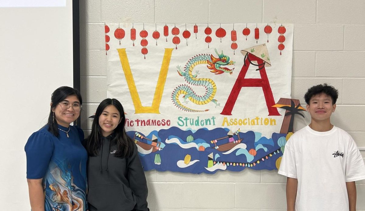 New Club Alert! Myua Truong, Khoi Nguyen, and Bao Quan Ho proudly introduce their new club, VSA (Vietnamese Student Association). They designed a poster featuring intricate Asian heritage details. "This is going to be such a fun club—I’m really excited for it to begin," Truong said.